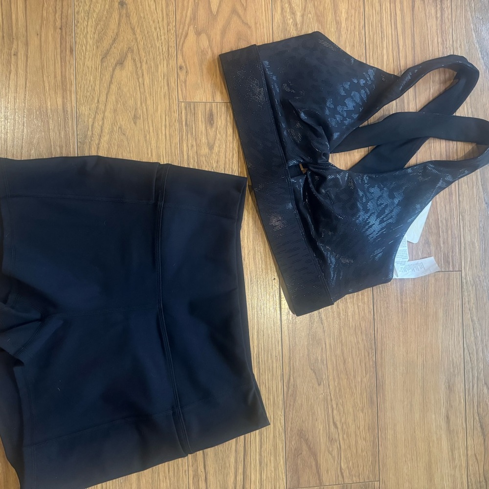 Fabletics PureLuxe Black Activewear Set